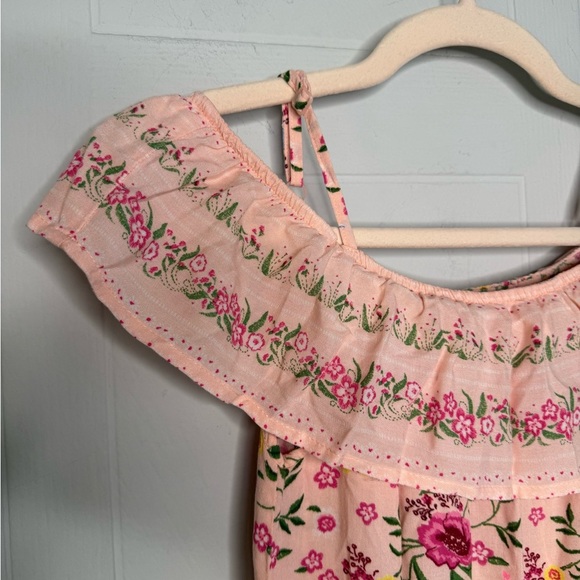 LC Waikiki Girls Pink Floral Off The Shoulder Maxi Dress Youth 12-13 152-156 cm - Picture 2 of 11